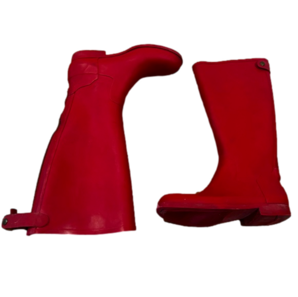 Red J. Crew Rainboots Size 10